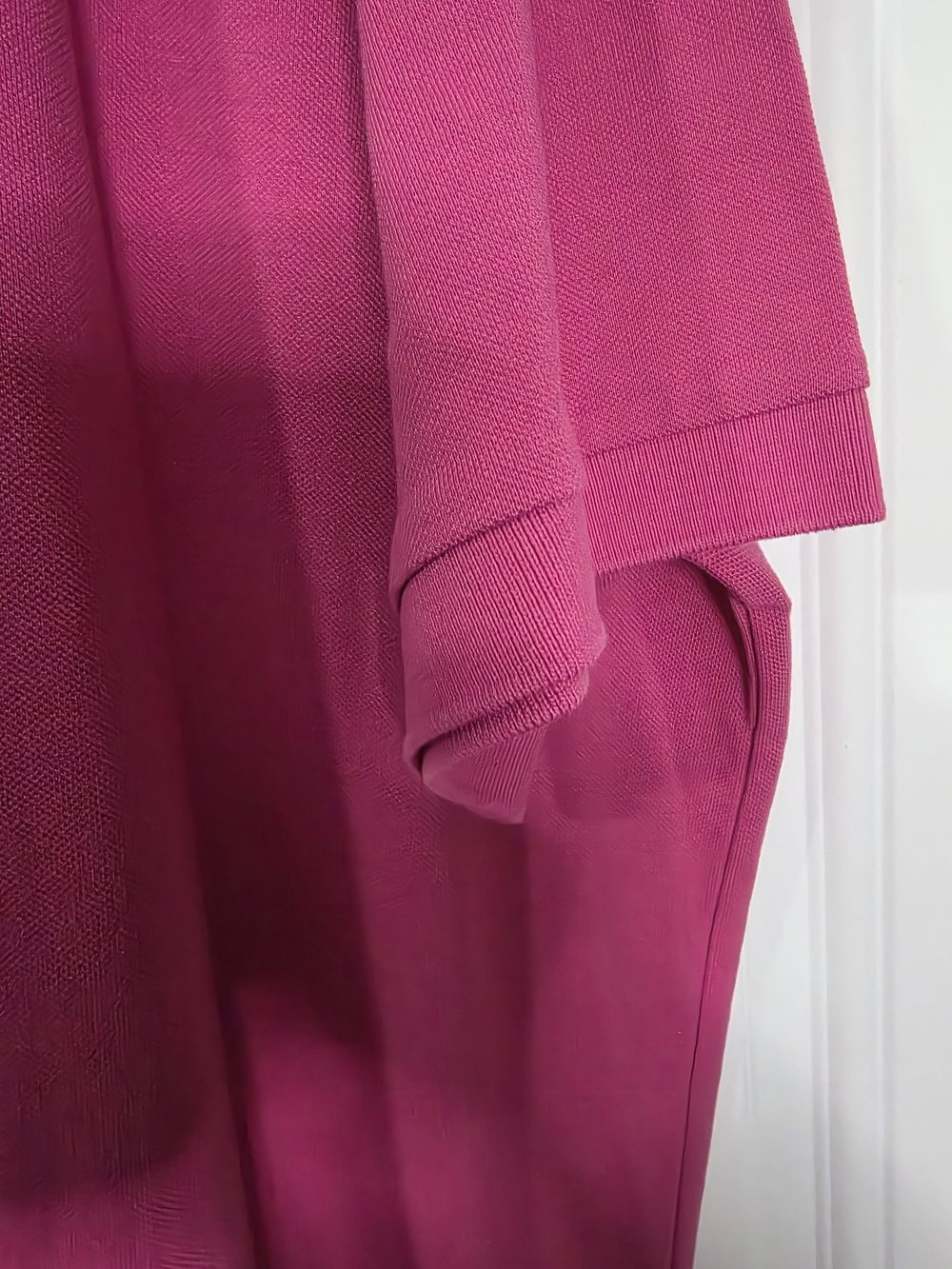 Men's Magenta Polo Shirt - Casual Short Sleeve - Picture 5 of 8